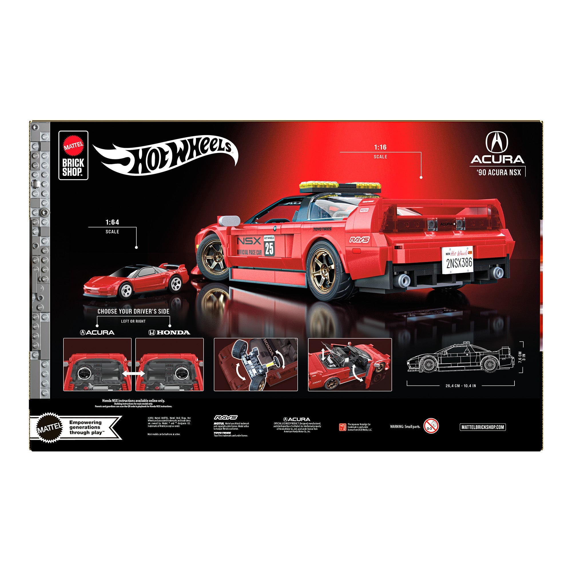 Mattel Brick Shop Hot Wheels ’90 Acura NSX Building Set