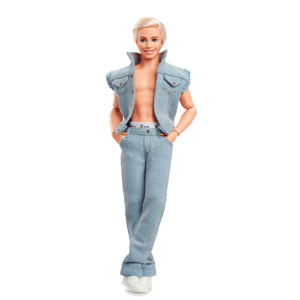 Barbie Movie Ken Doll Wearing Denim Matching Set