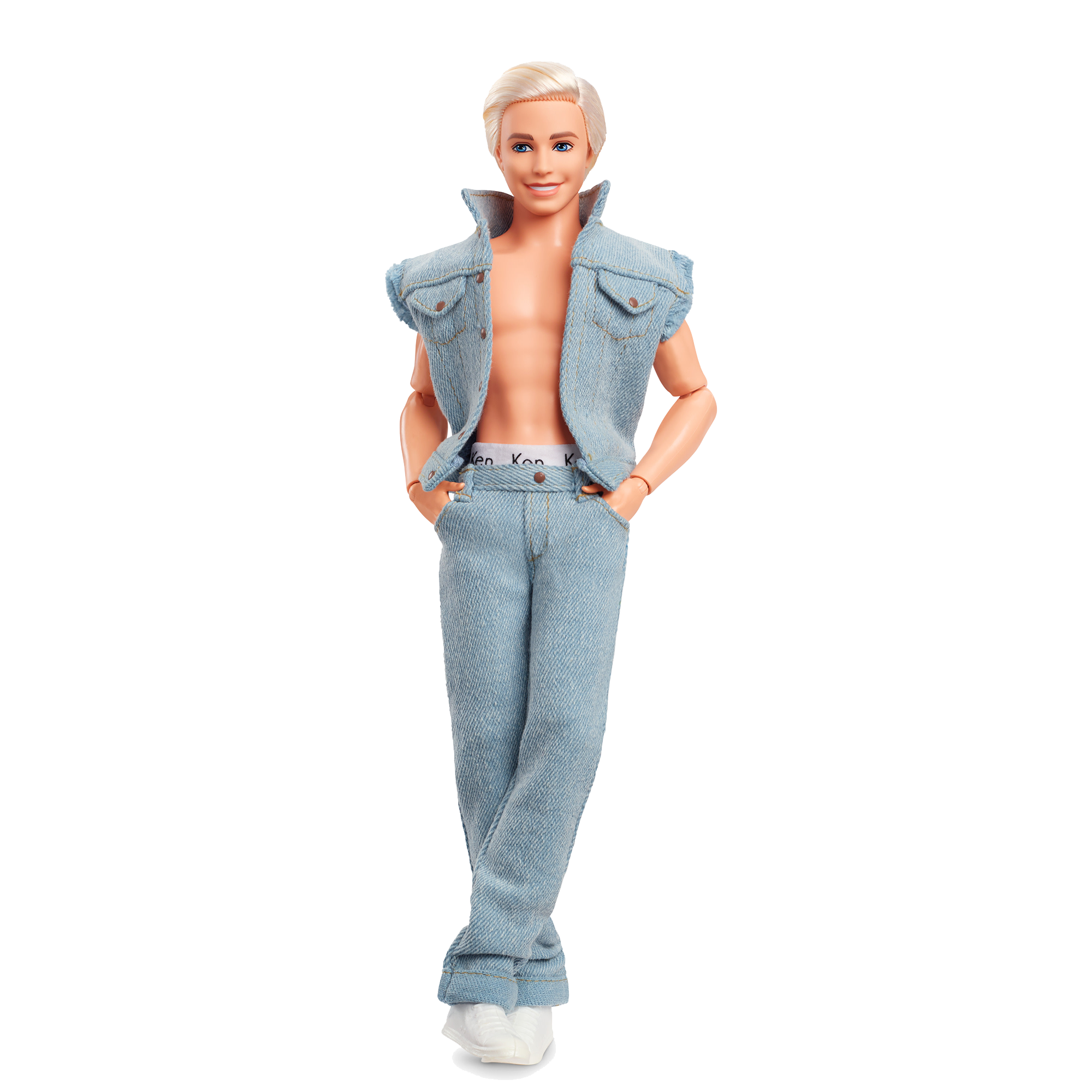 Barbie Movie Ken Doll Wearing Denim Matching Set